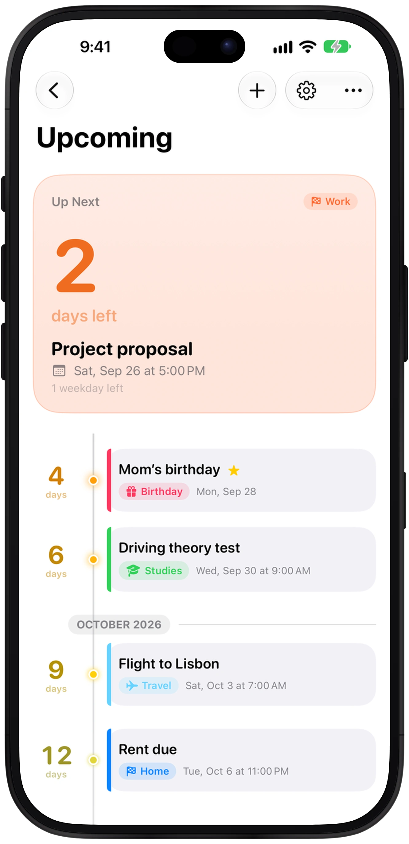 Countdown timeline on iPhone 18 Pro, held in a hand