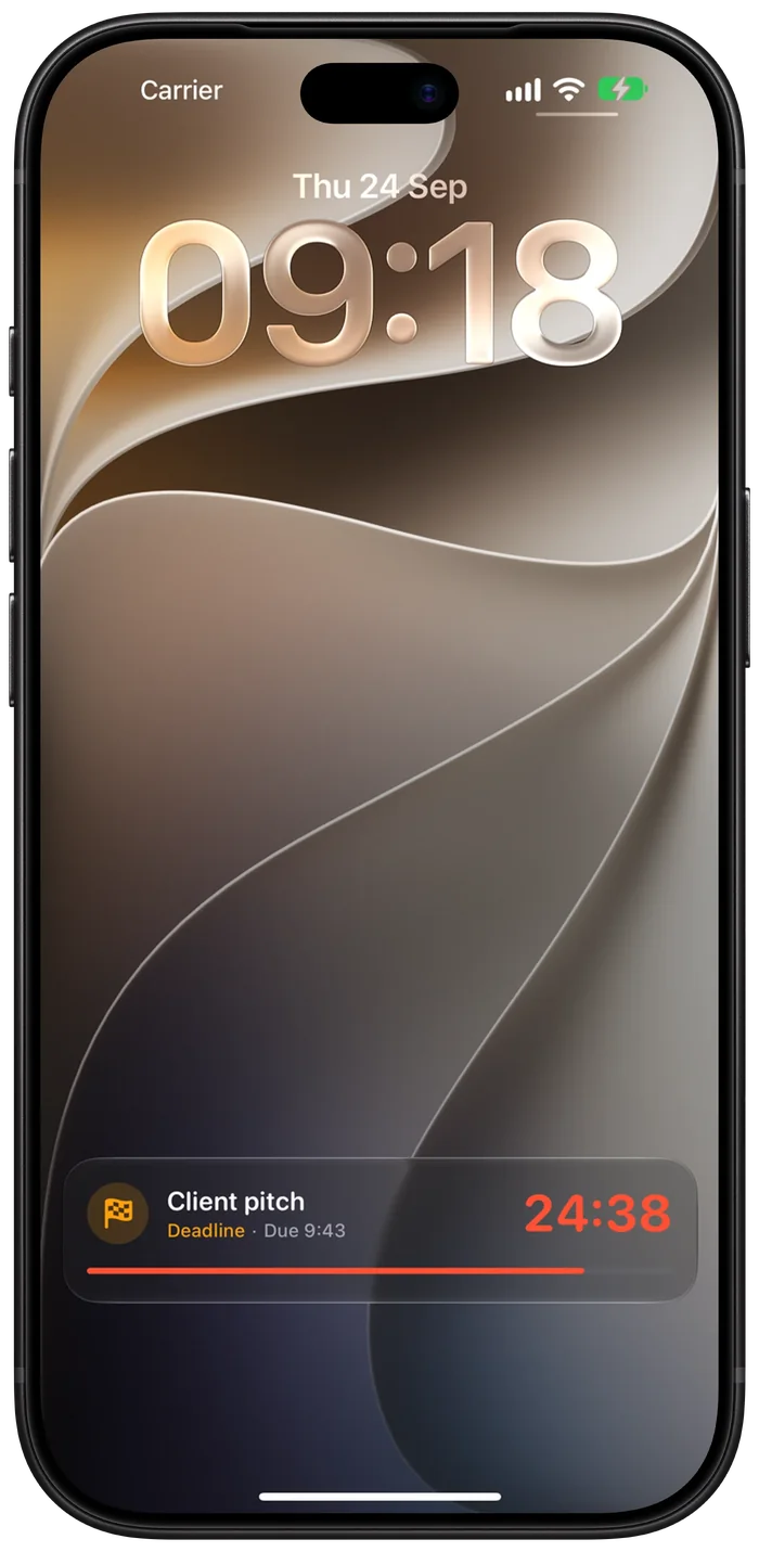 Lock Screen with Live Activity